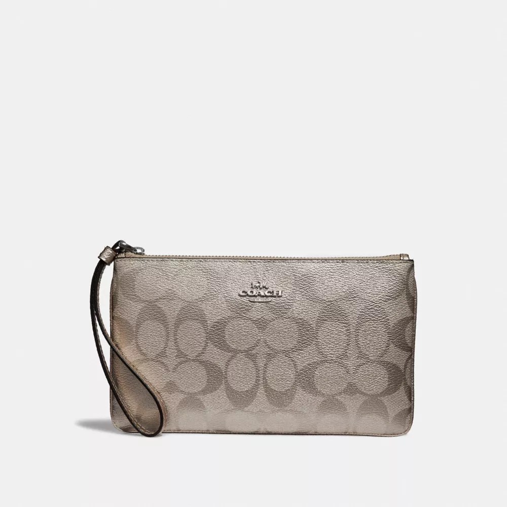 COACH® Outlet Large Wristlet In Signature Canvas