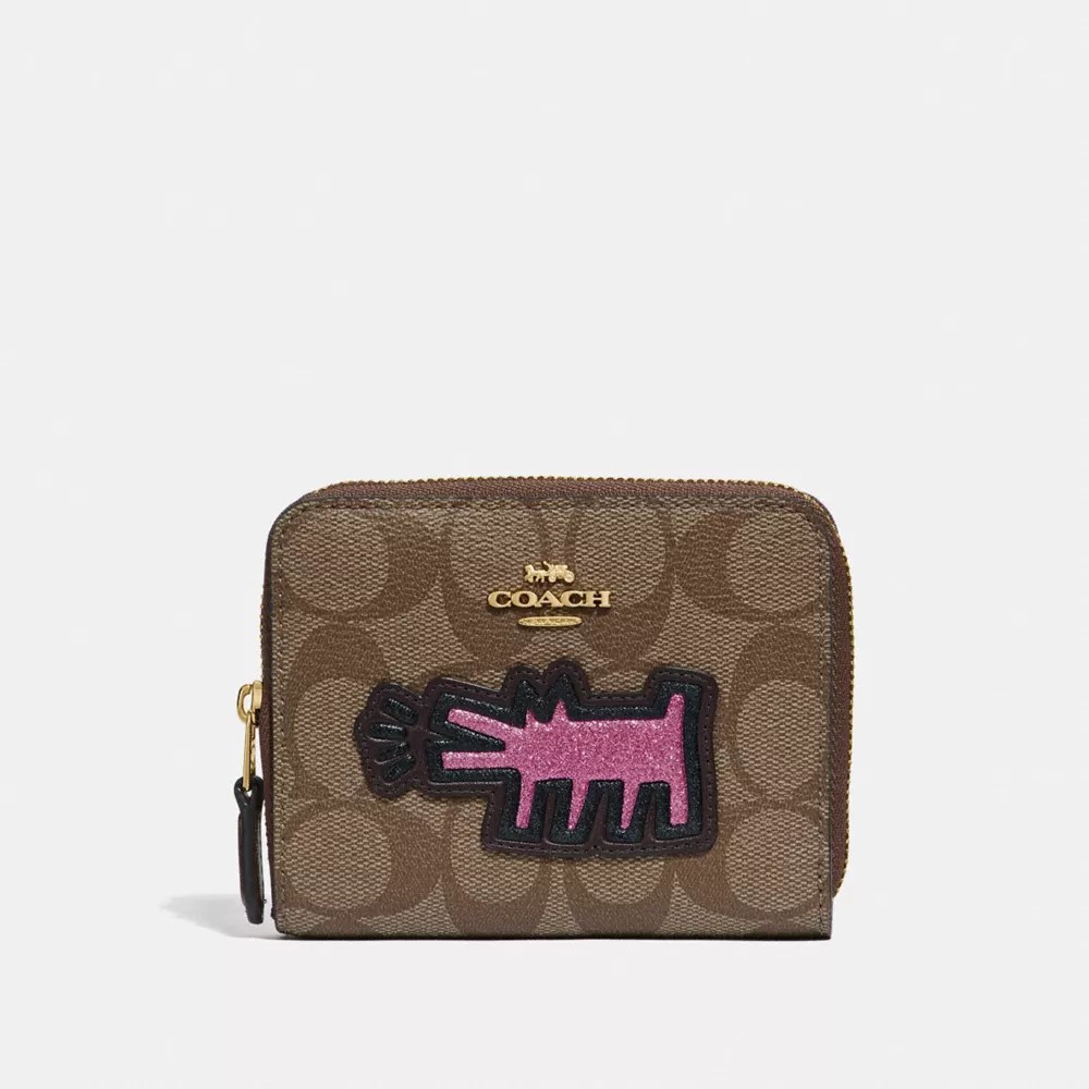 COACH® Outlet Keith Haring Small Zip Around Wallet In Signature