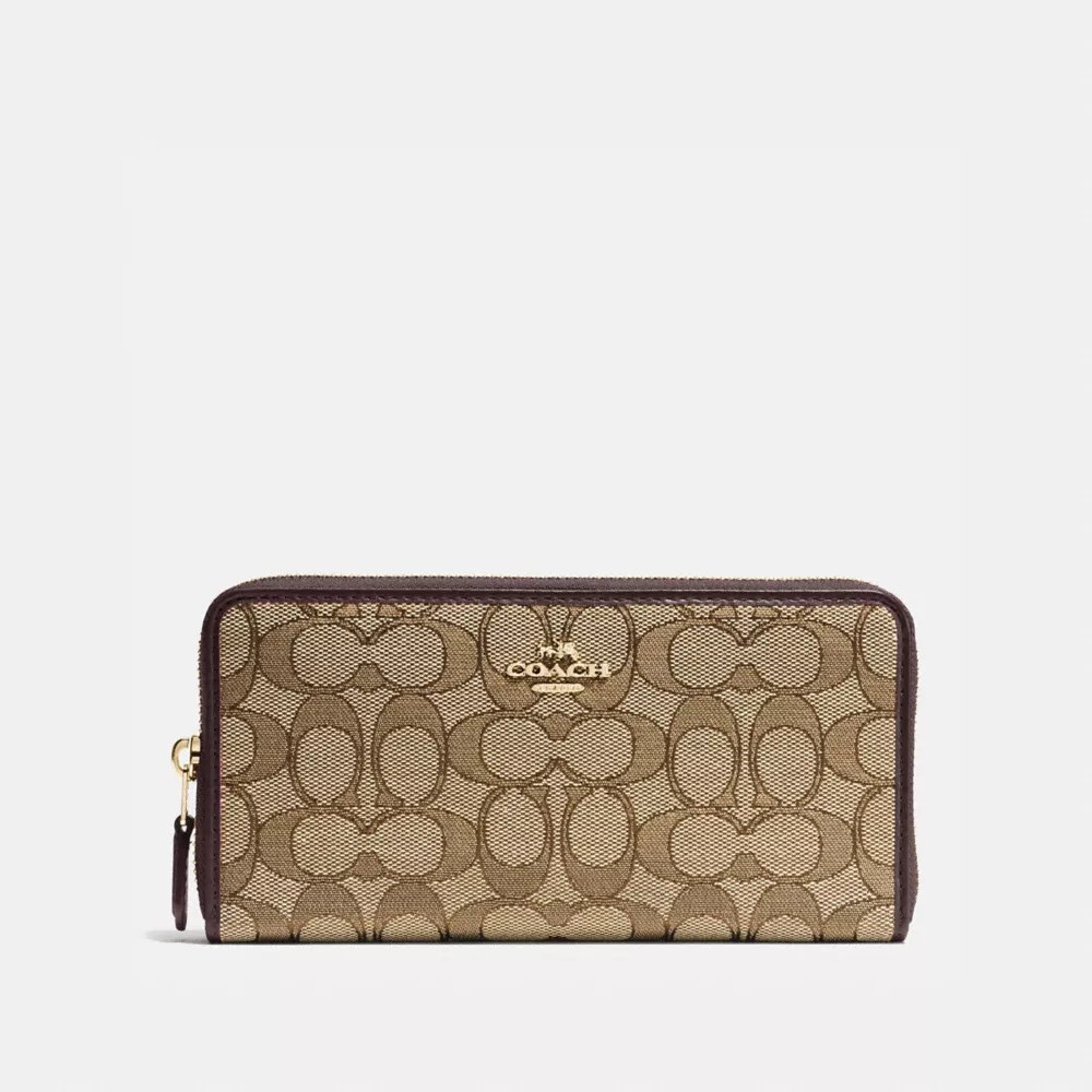 COACH® Outlet Accordion Zip Wallet In Signature Jacquard
