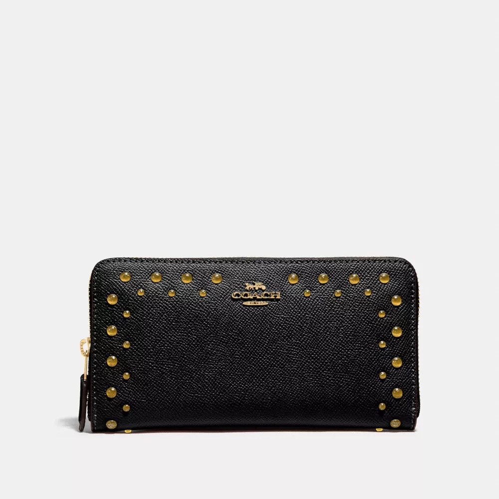 COACH® Outlet Accordion Zip Wallet With Studs