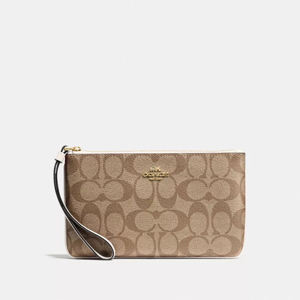 COACH® Outlet Large Wristlet In Signature Canvas