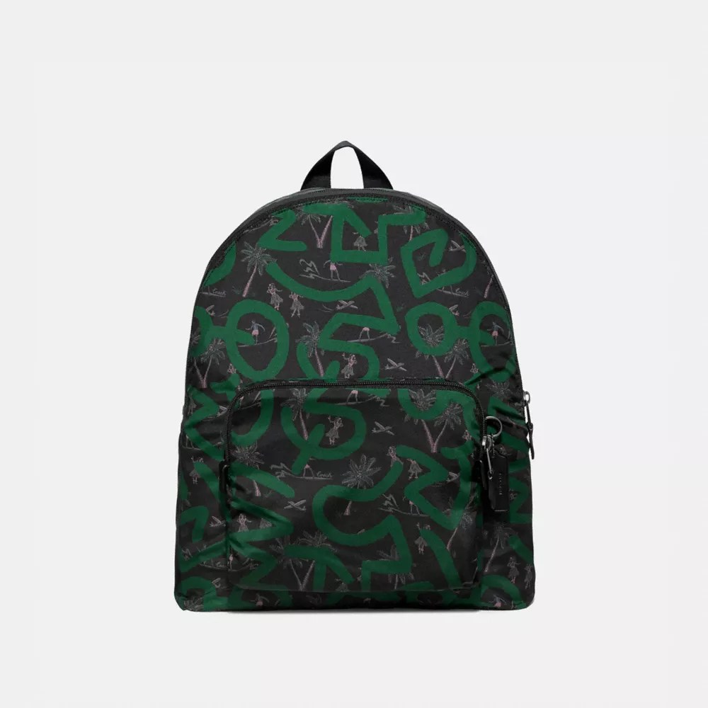 COACH® Outlet Keith Haring Packable Backpack With Hula Dance Print