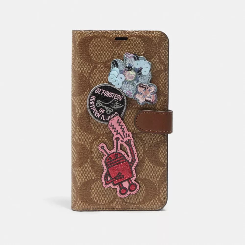 COACH® Outlet Keith Haring Iphone Xs Max Folio In Signature Canvas