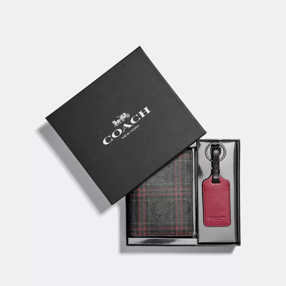 COACH® Outlet Boxed Passport Case And Luggage Tag Gift Set In