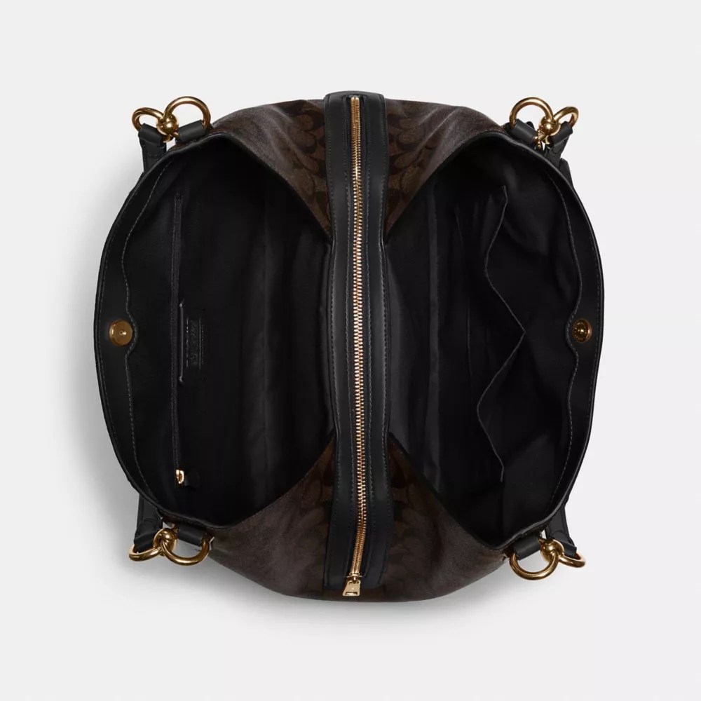 COACH® Outlet Hallie Shoulder Bag In Signature Canvas