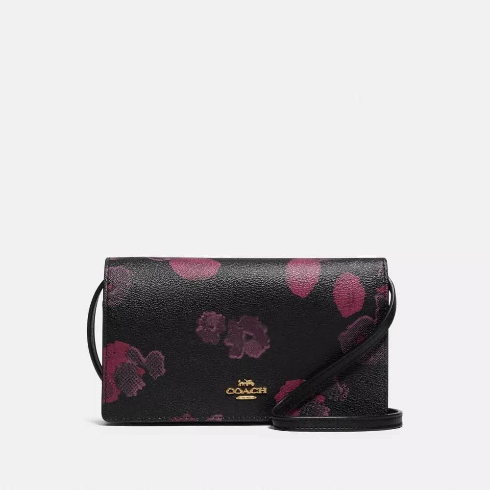 COACH® Outlet Hayden Foldover Crossbody Clutch With Halftone Floral Print