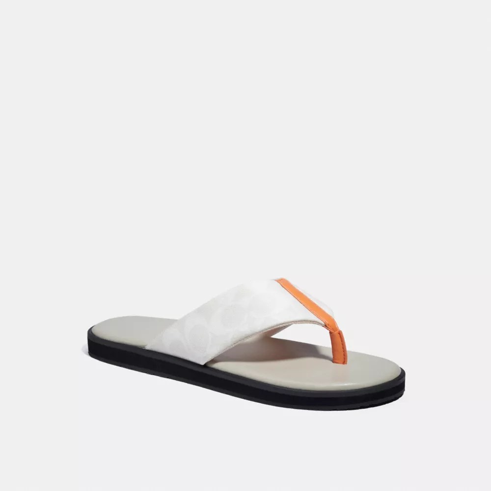 COACH® Outlet Flip Flop In Signature Canvas