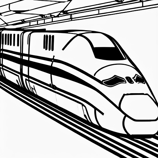 "a bullet train" coloring page | COLOR anything