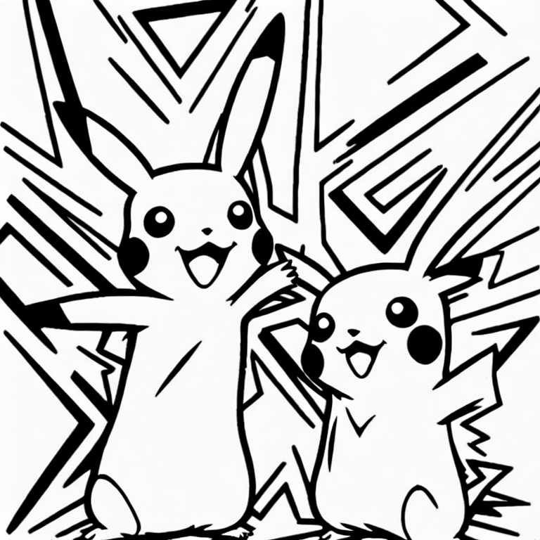 "a pikachu" coloring page COLOR anything