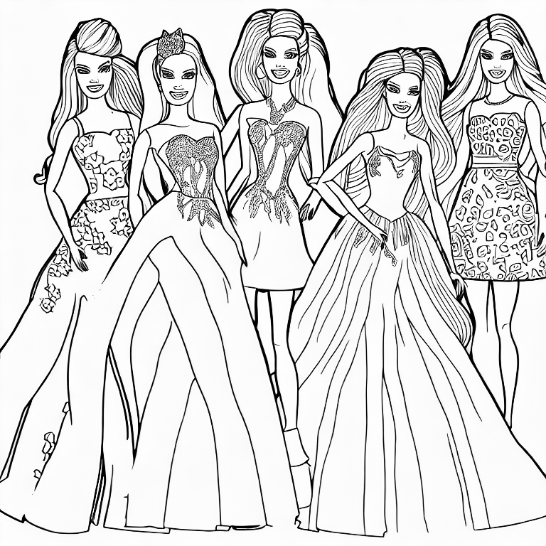 "barbie" coloring page COLOR anything