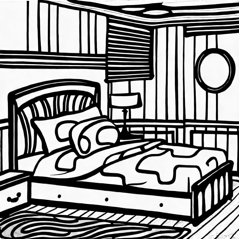 "bedroom" coloring page COLOR anything