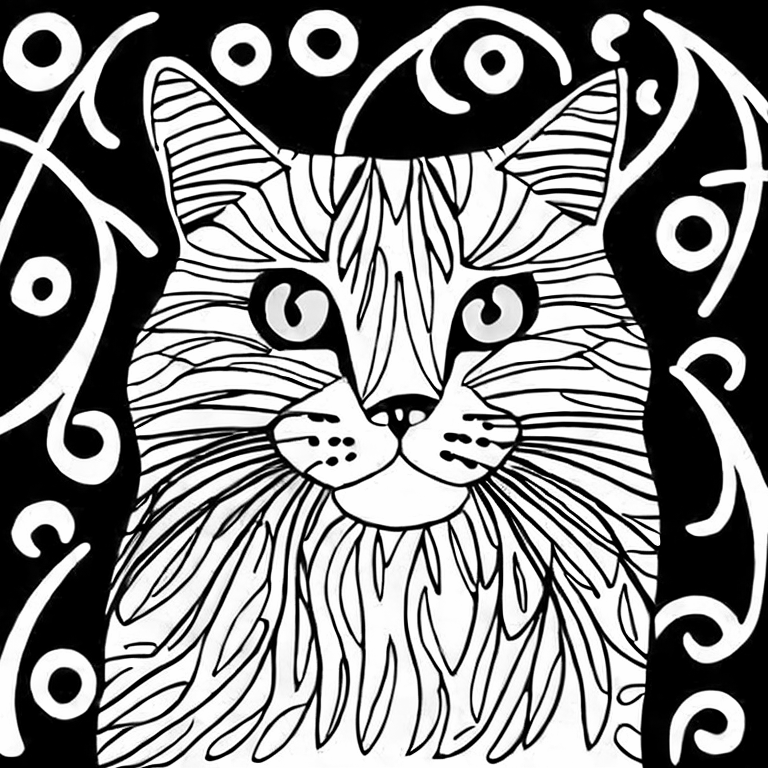 "calico cat" coloring page COLOR anything
