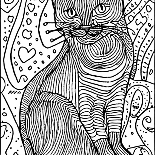 "cat" coloring page COLOR anything