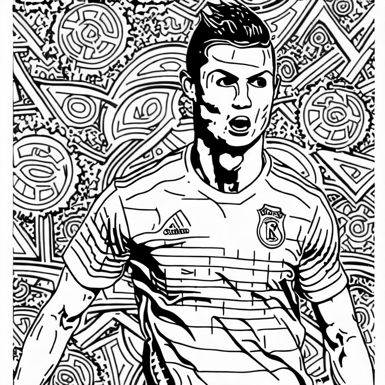Happy Cristiano Ronaldo Coloring Page Coloringtop Porn Sex Picture