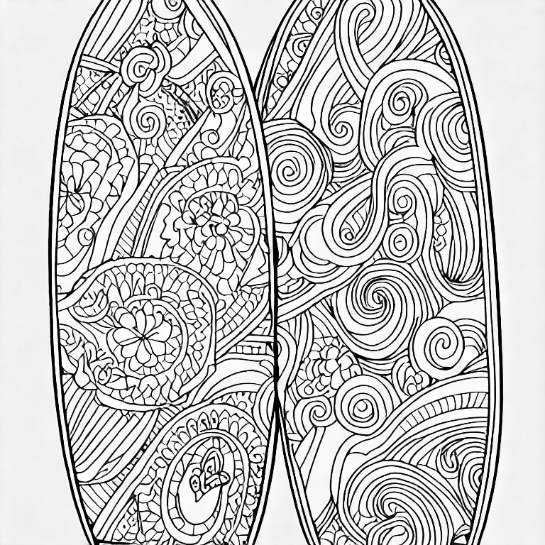 "surf board" coloring page | COLOR anything