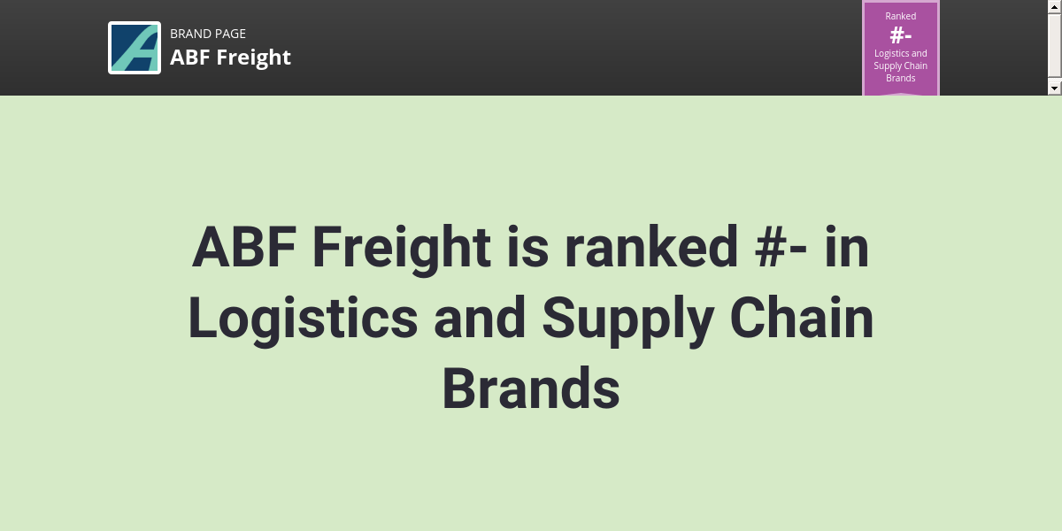 ABF Freight NPS & Customer Reviews Comparably