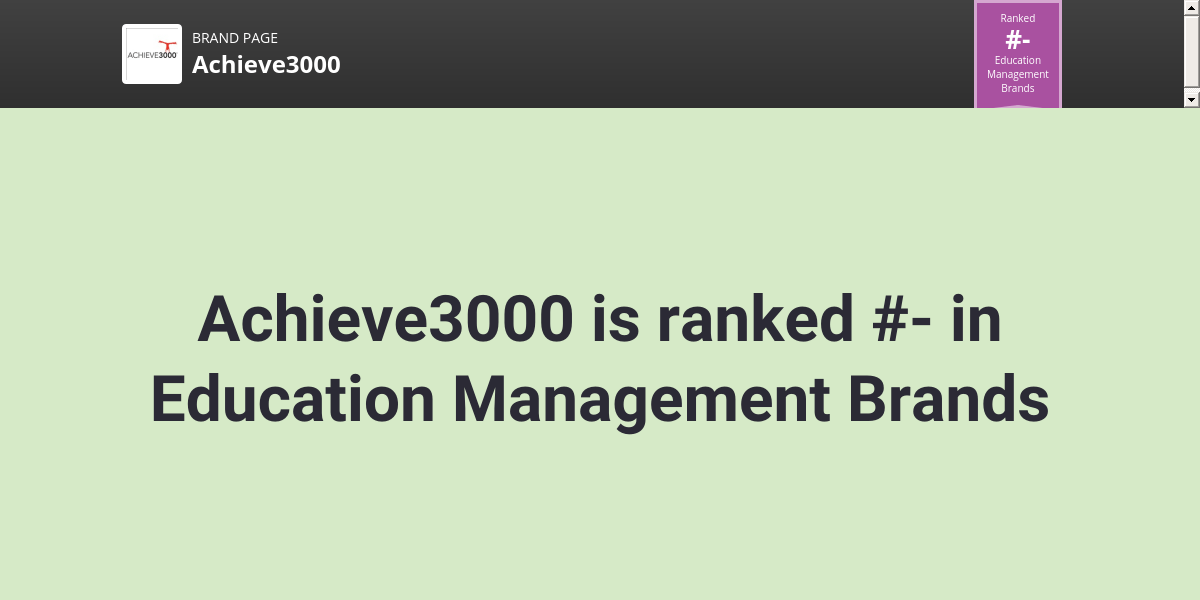 Achieve3000 NPS & Customer Reviews Comparably