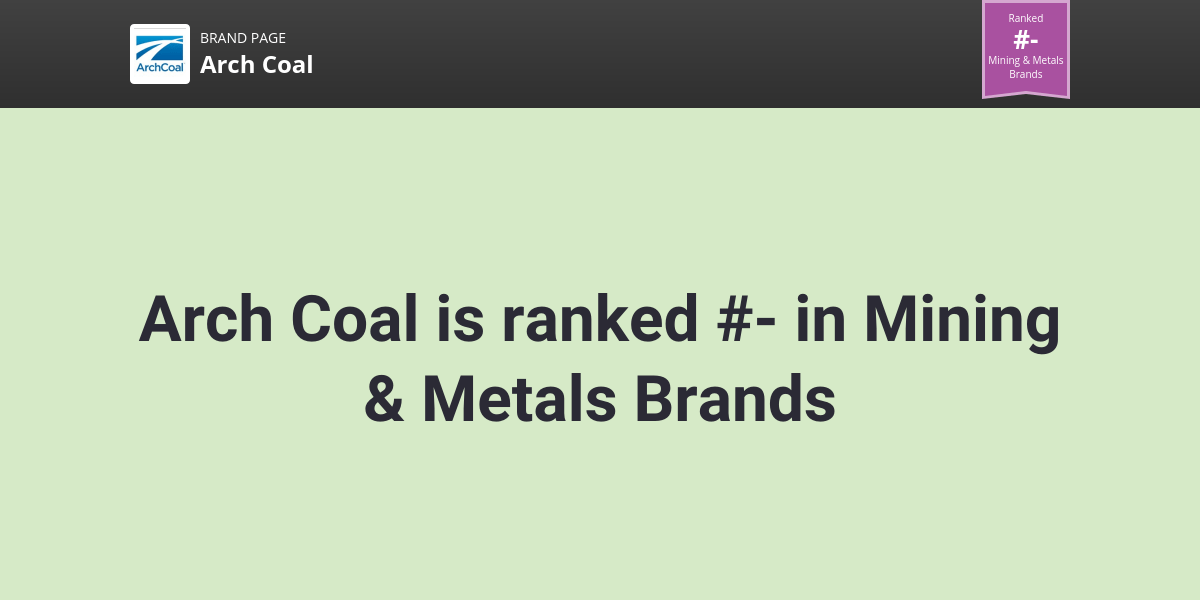 Arch Coal NPS & Customer Reviews Comparably