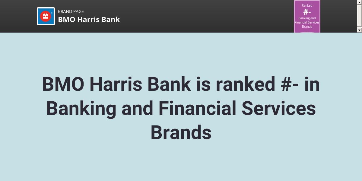 BMO Harris Bank NPS & Customer Reviews Comparably