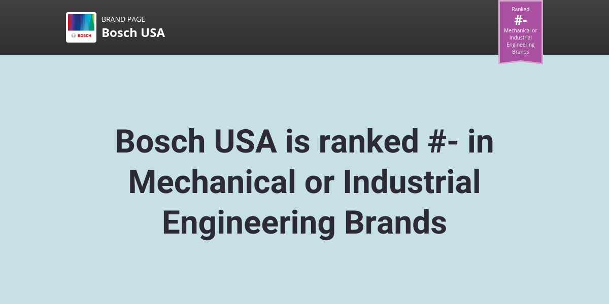 Bosch USA NPS & Customer Reviews Comparably