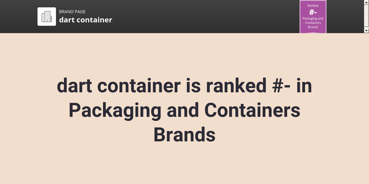 dart container NPS & Customer Reviews Comparably