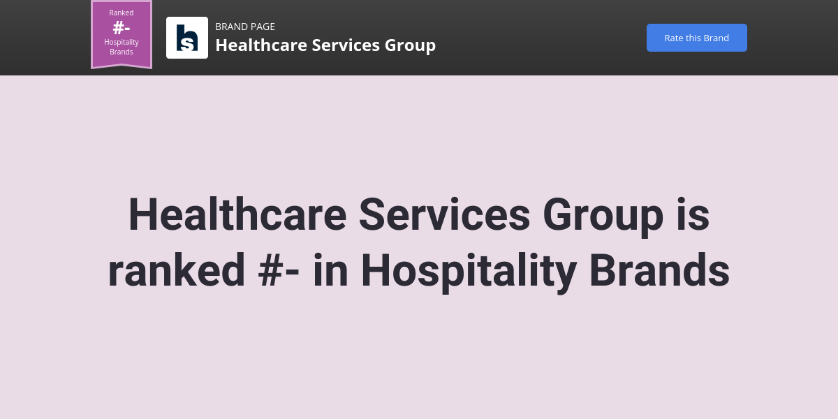 Healthcare Services Group NPS & Customer Reviews Comparably