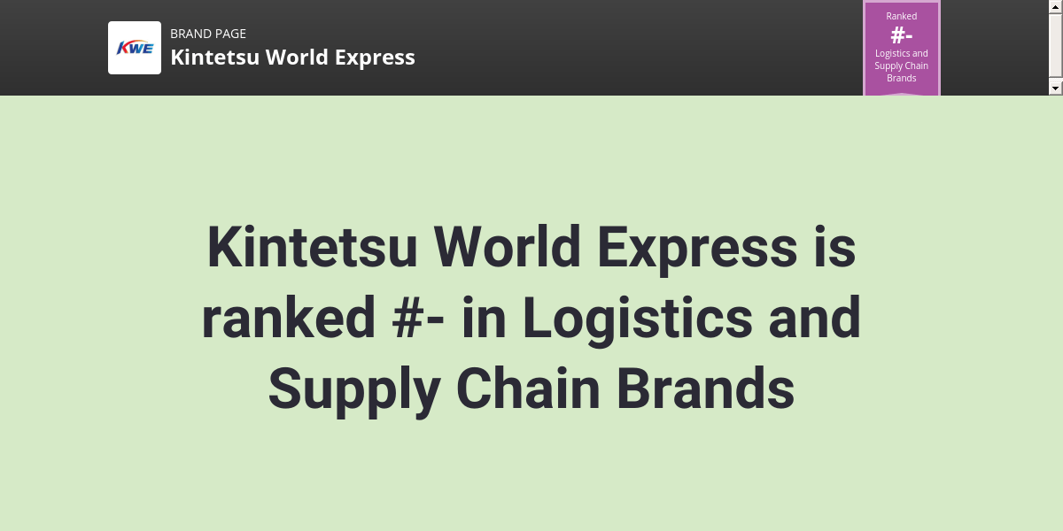 Kintetsu World Express NPS & Customer Reviews Comparably