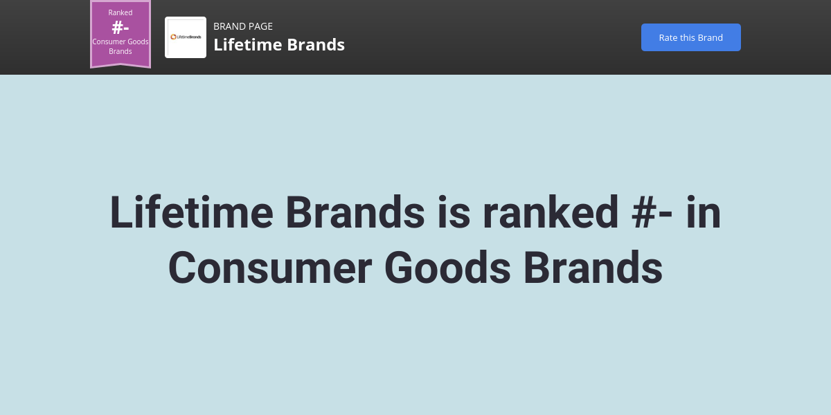 Lifetime Brands NPS & Customer Reviews Comparably