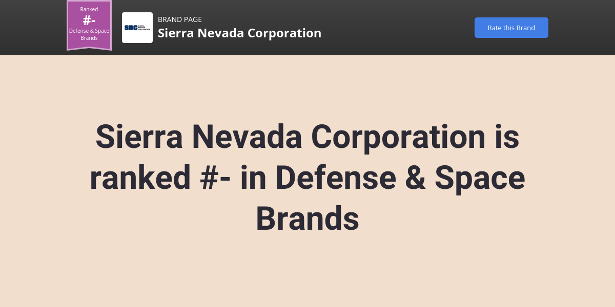 Sierra Nevada Corporation NPS & Customer Reviews Comparably