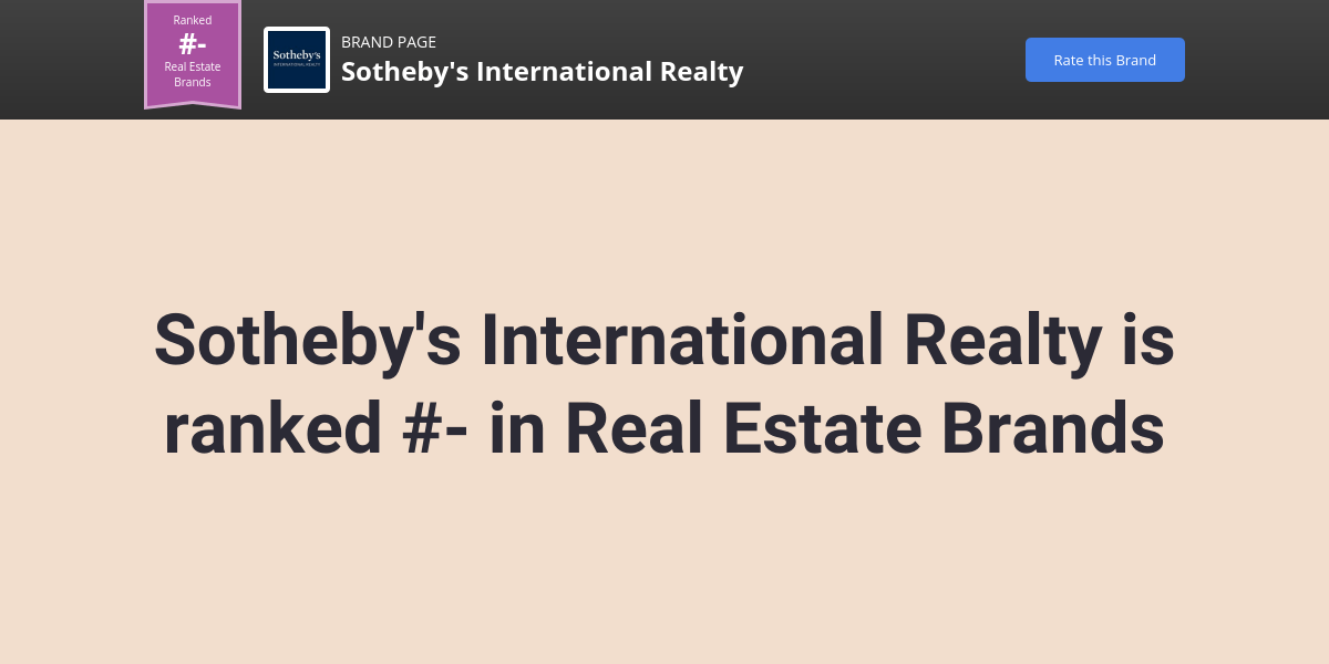 Sotheby's International Realty NPS & Customer Reviews Comparably