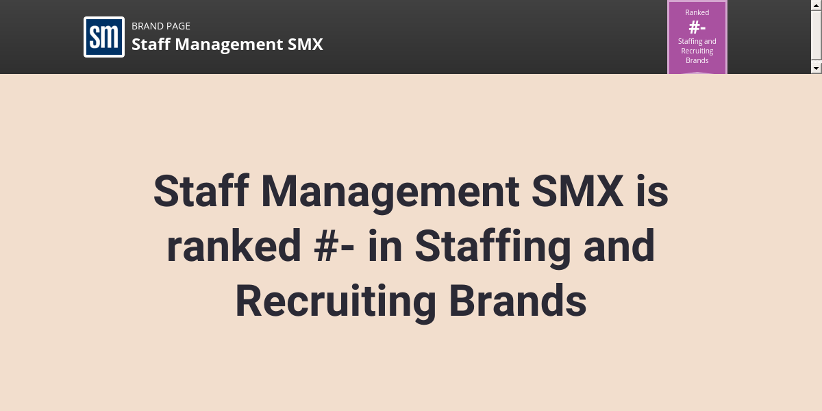 Staff Management SMX NPS & Customer Reviews Comparably