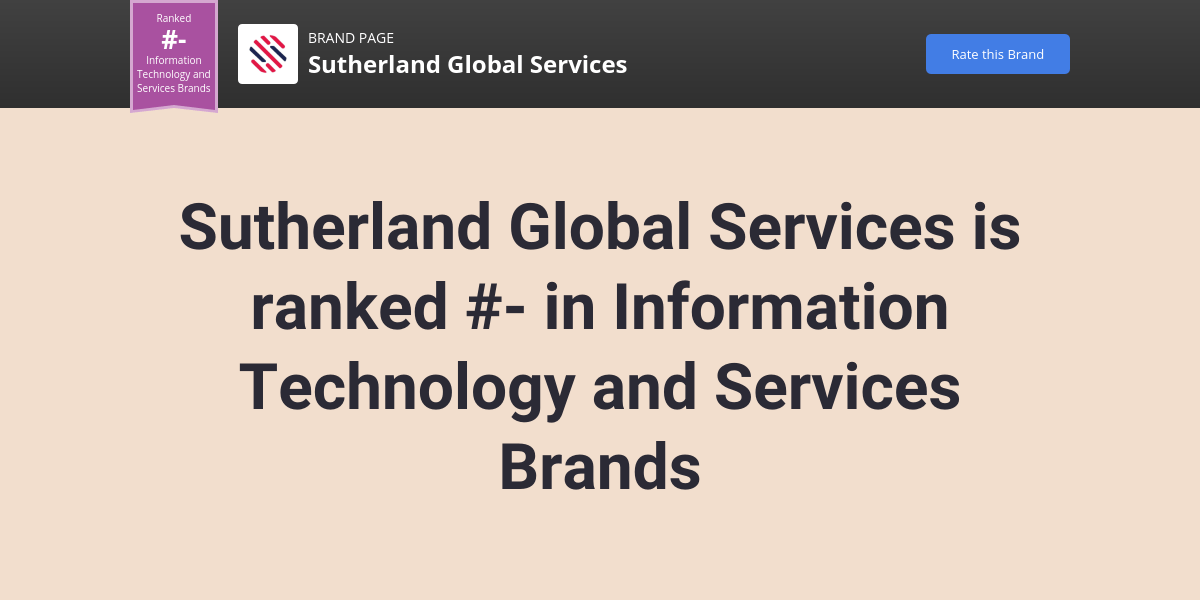 Sutherland Global Services NPS & Customer Reviews Comparably