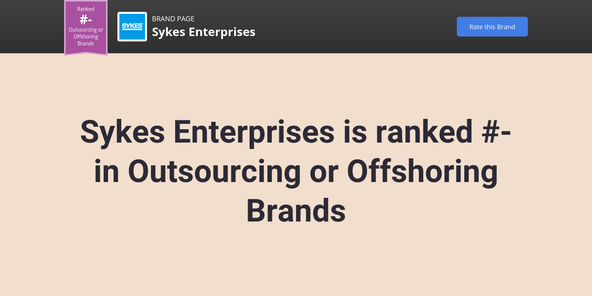 Sykes Enterprises NPS & Customer Reviews Comparably