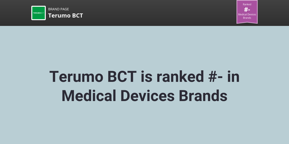Terumo BCT Brand Comparably