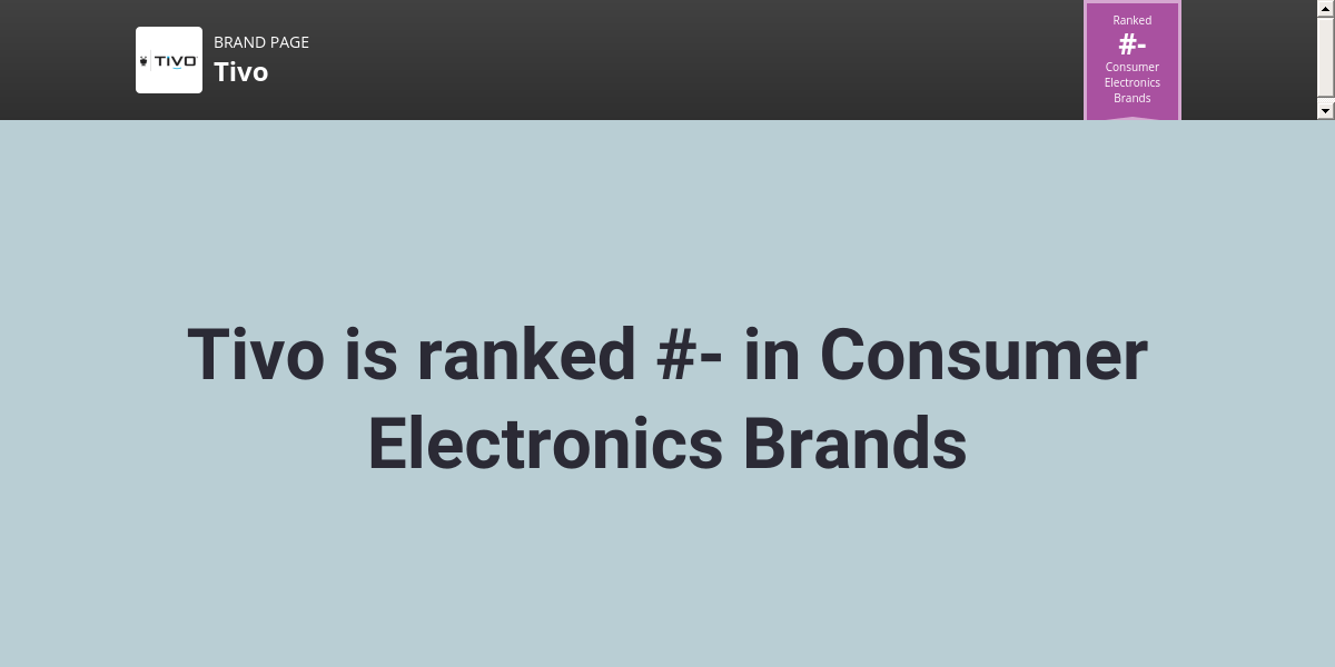 Tivo NPS & Customer Reviews Comparably