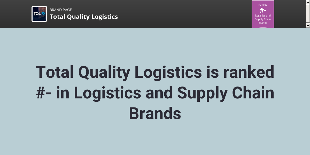 Total Quality Logistics NPS & Customer Reviews Comparably