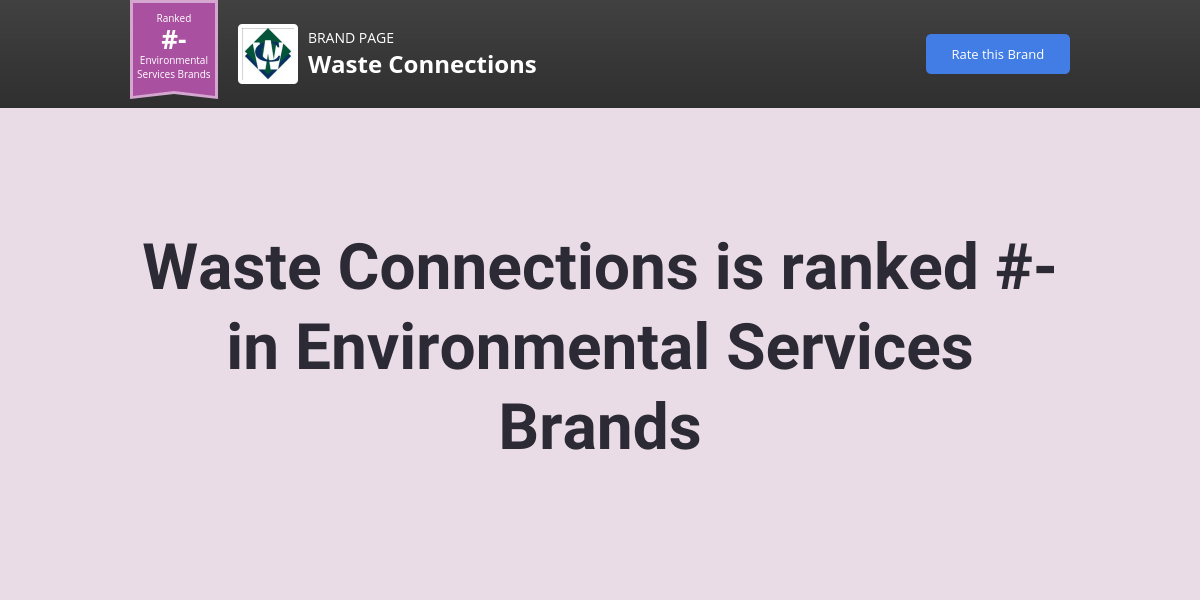 Waste Connections NPS & Customer Reviews Comparably