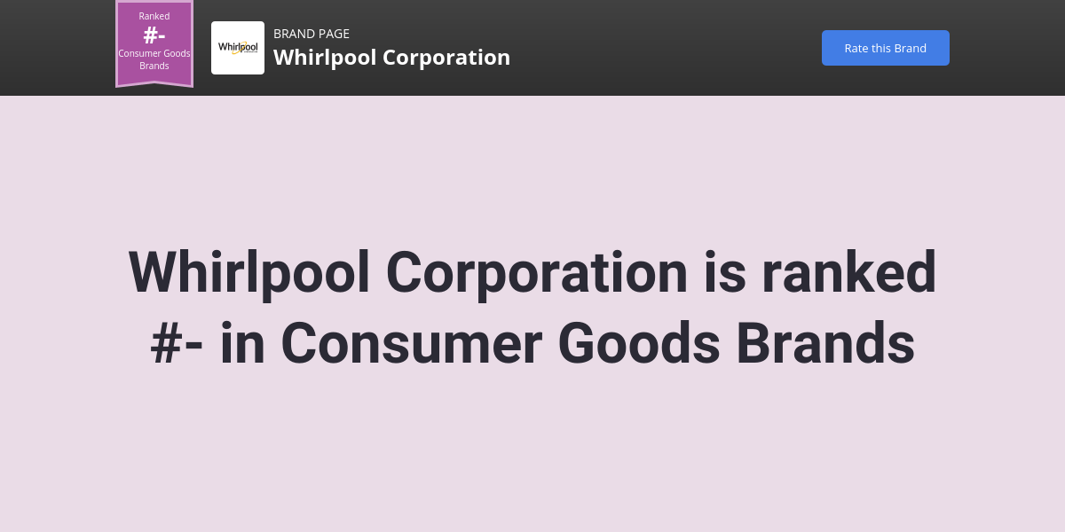 Whirlpool Corporation NPS & Customer Reviews Comparably