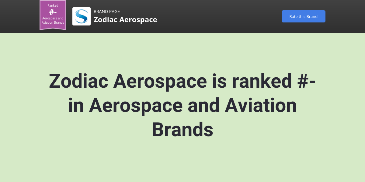 Zodiac Aerospace NPS & Customer Reviews Comparably