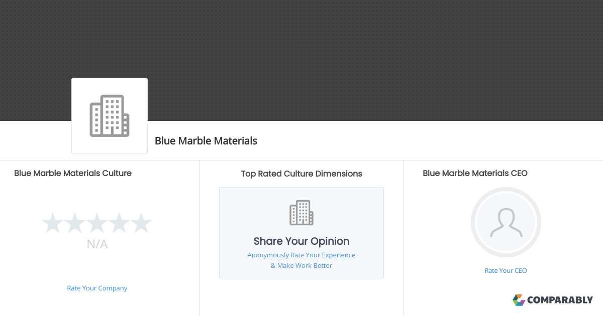 Blue Marble Materials Culture Comparably