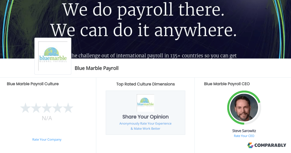Blue Marble Payroll Culture Comparably