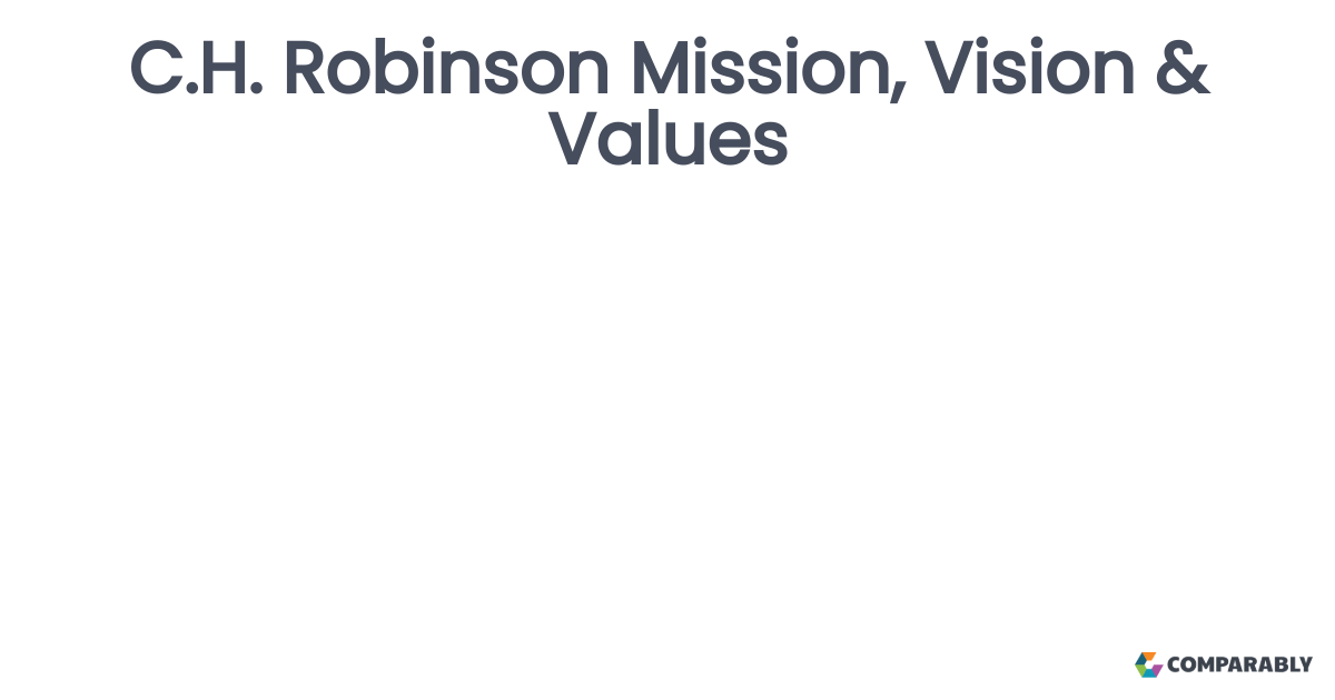 C.H. Robinson Mission, Vision & Values Comparably
