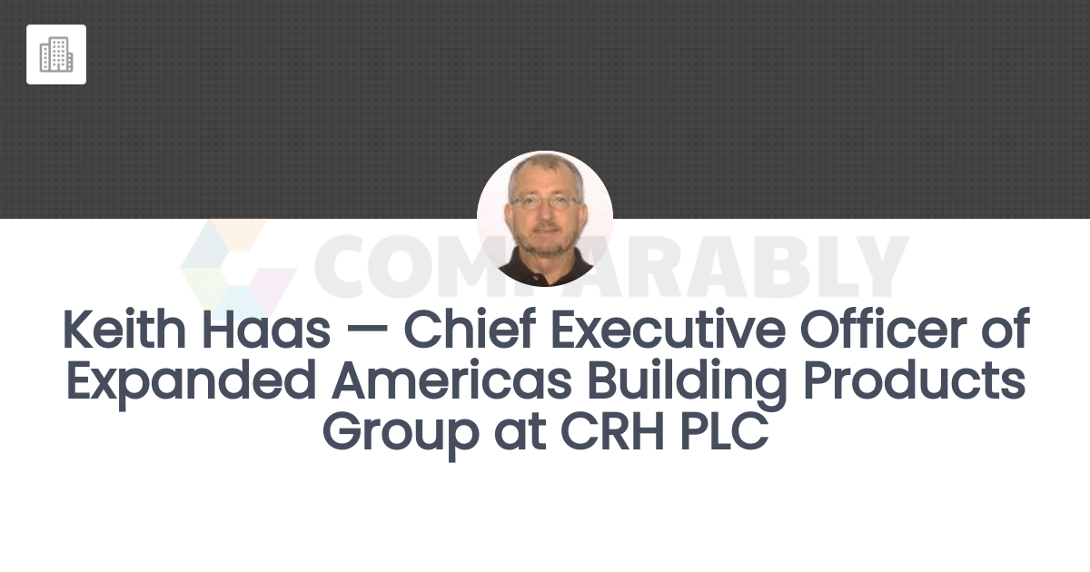Keith Haas — Chief Executive Officer of Expanded Americas Building