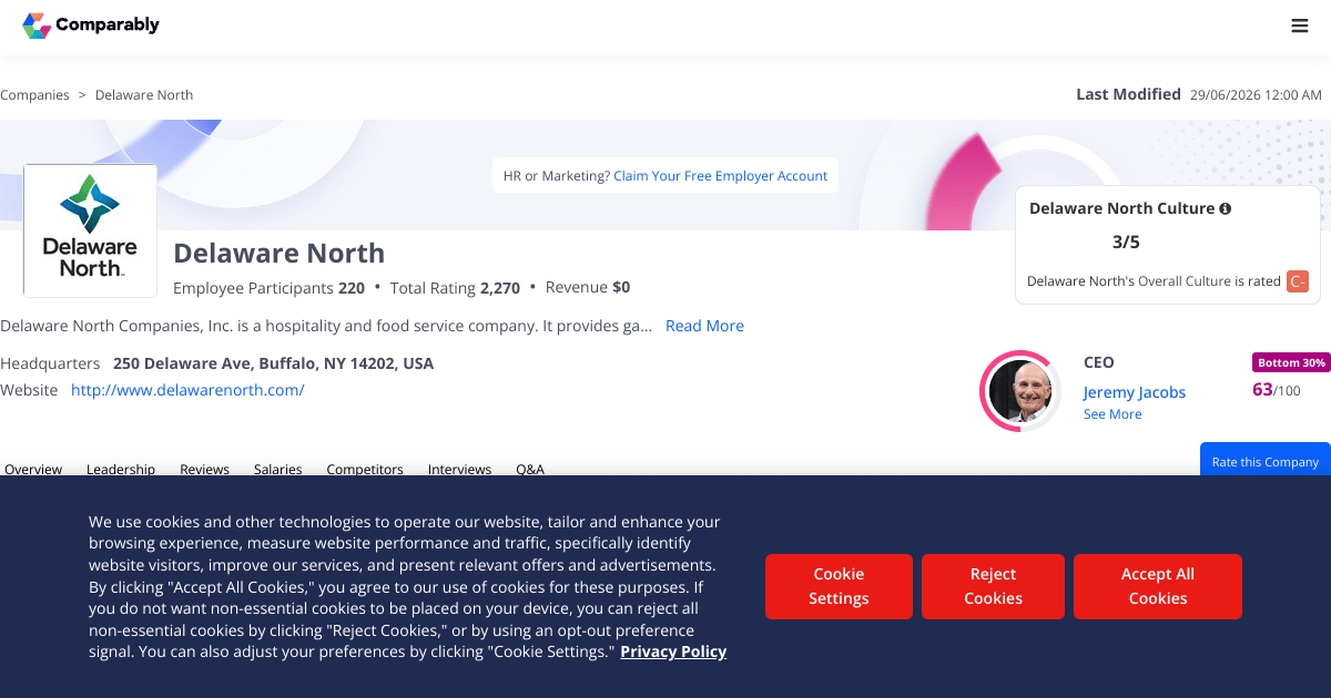 Delaware North Jobs Comparably