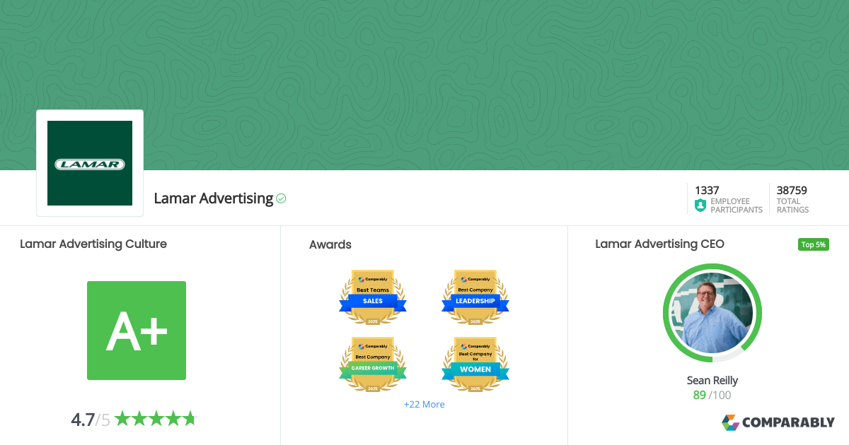 Lamar Advertising Culture Comparably