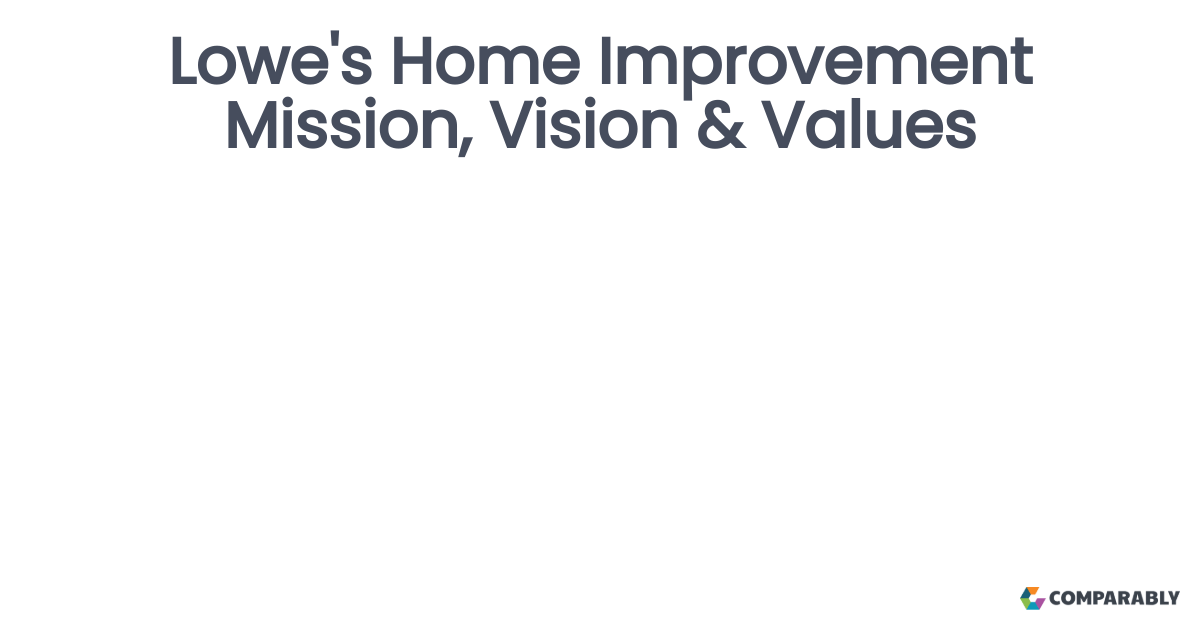 Lowe's Home Improvement Mission, Vision & Values Comparably