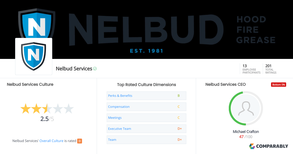 Nelbud Services Culture Comparably