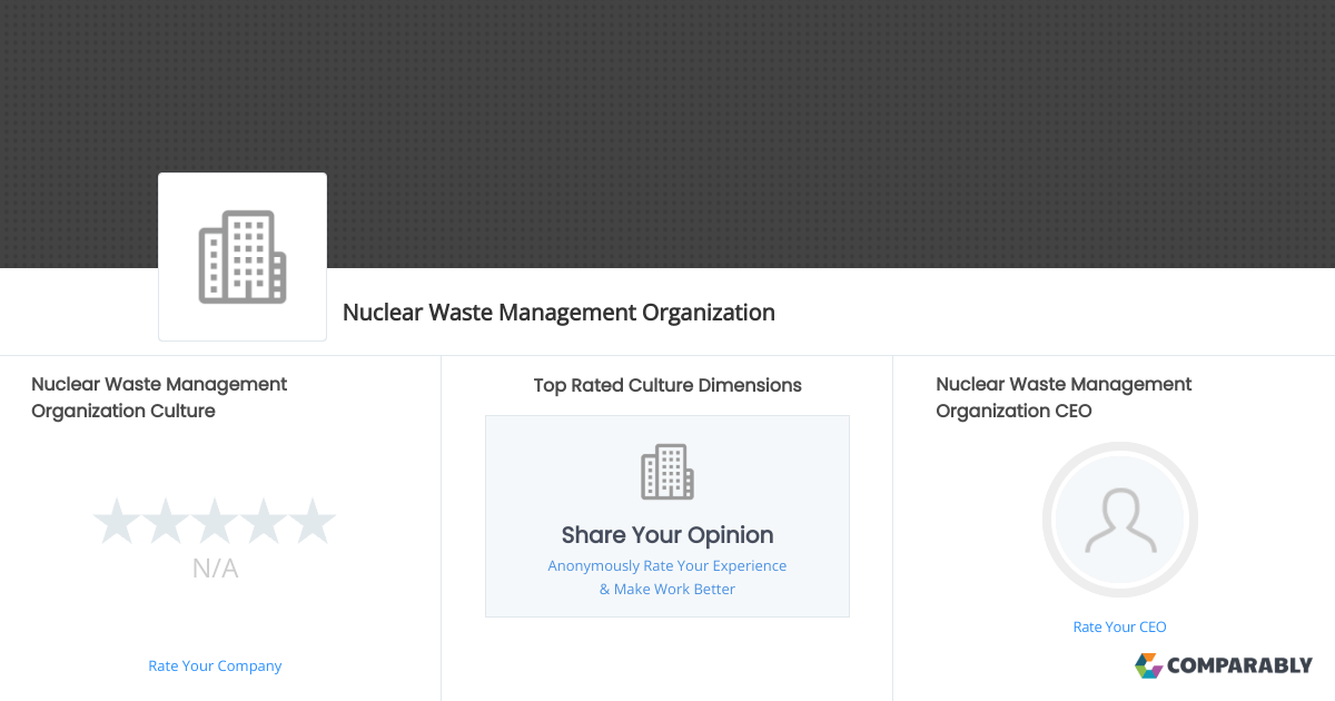 Nuclear Waste Management Organization Culture Comparably