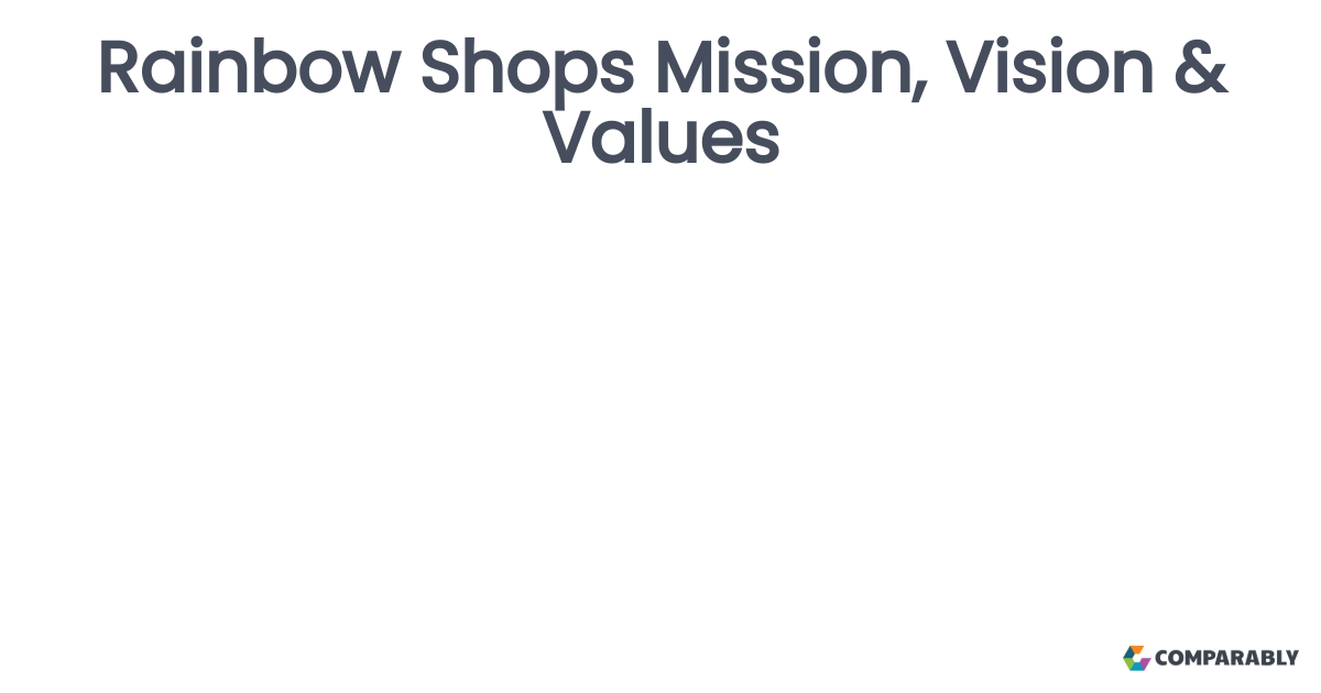 Rainbow Shops Mission, Vision & Values Comparably