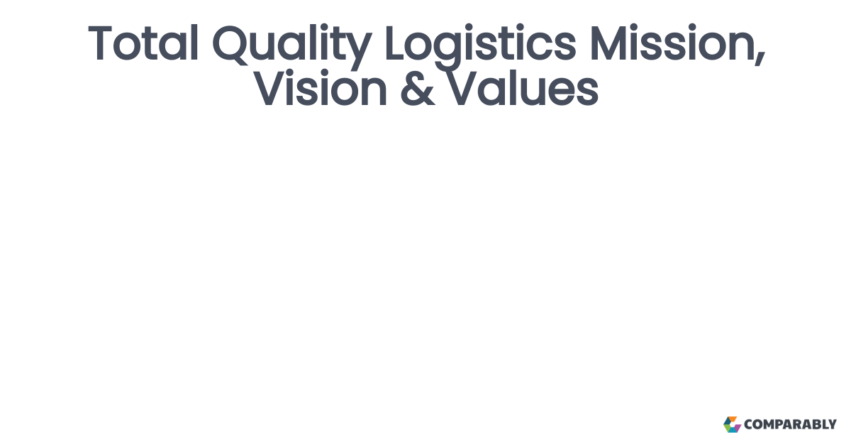 Total Quality Logistics Mission, Vision & Values Comparably